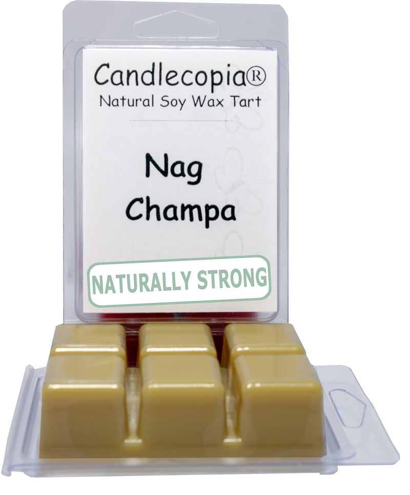 Candlecopia Nag Champa Strongly Scented Hand Poured Vegan Wax Melts  12 Scented Wax Cubes  6.4 Ounces in 2 x 6-Packs - Image 1
